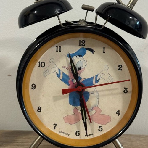 Vintage Disney alarm clock with Donald Duck used