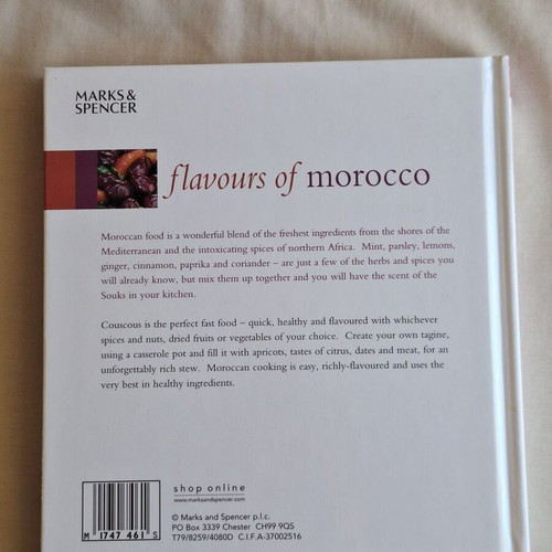 Flavours of Morocco cookbook like new, 70 authentic recipes