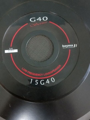 Beyma 15G40 15 inch speakers new, set of 2