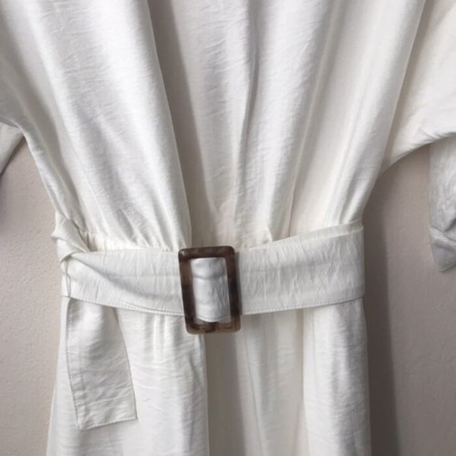 ALE midi dress white new with buttons and belt, size Medium