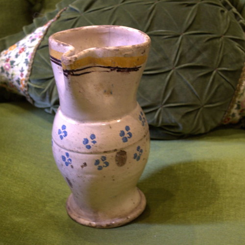 Antique Handcrafted Apulian Ceramic Jug used