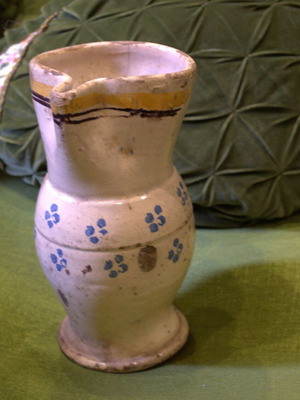 Antique Handcrafted Apulian Ceramic Jug used