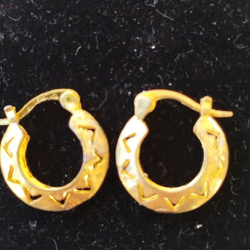 Women's gold-plated hoop earrings new