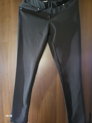 Pants used, slim fit, brown, size M