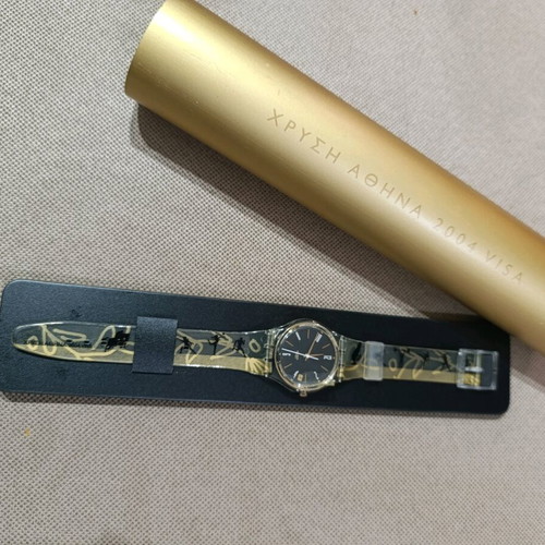 Swatch watch Golden Athens 2004 Visa new, collectible