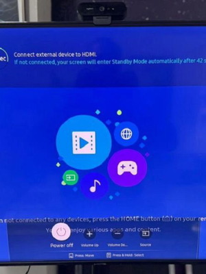 Samsung 43" Smart Monitor like new with professional teleconference setup