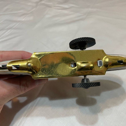 Motorcyclist vintage tin toy made in West Germany like new