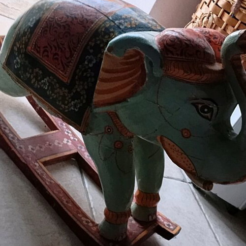 Wooden Feng Shui Elephant used, decorative