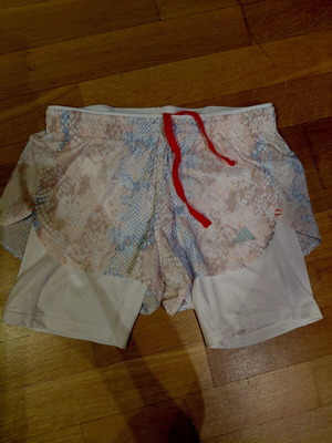 Adidas Run Fast 2 in 1 shorts white, size XS, like new