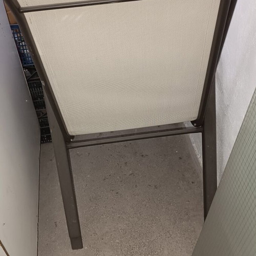 Garden chairs set of 2 with metal frame, like new, beige textilene