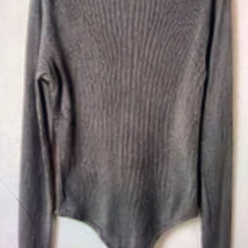 Long-sleeve bodysuit, gray, size M