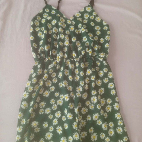 Short green floral combishort