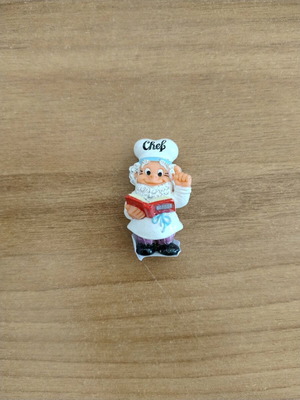 Chef miniature figure used, height 4.5 cm