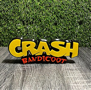 3D printed Crash Bandicoot διακοσμητικό logo (Crash Bandicoot 3D εκτυπωμένο λογότυπο)