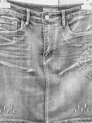 RE&X denim skirt, size 42, blue washed cotton blend