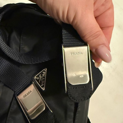 Prada Re-Nylon used black vintage backpack