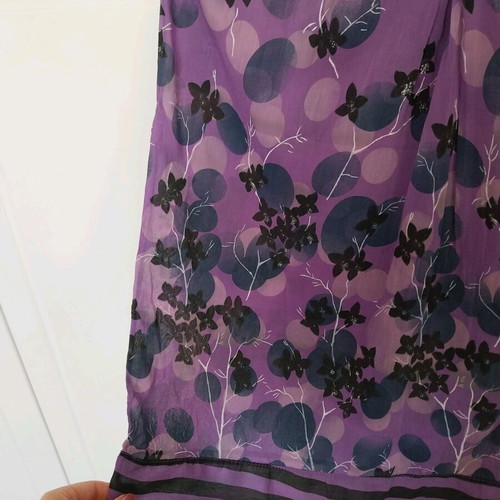 Semi-transparent dress-blouse like new, purple, size L