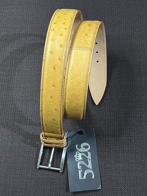 5226 by Silia Krithrioti Genuine Ostrich Belt Men’s New Leather