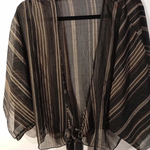 Caramella shirt semi-transparent wrap plus size like new