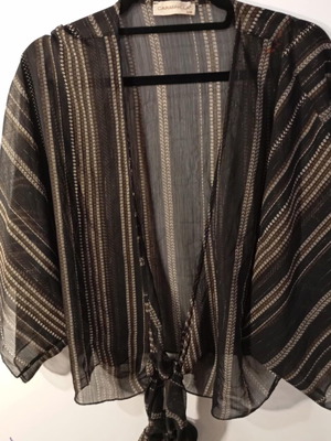 Caramella shirt semi-transparent wrap plus size like new