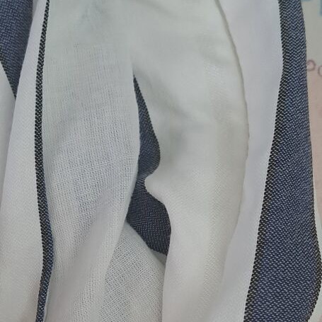 Zara Basic White and Blue Striped Ankle Trousers size M like new