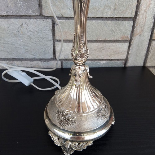 Vintage silver-plated table lamp like new, electric