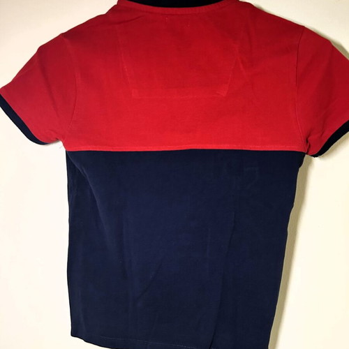Boys' Polo Shirt used, size 128 cm, blue and red