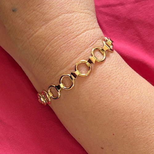 Yellow gold k14 bracelet like new, handmade