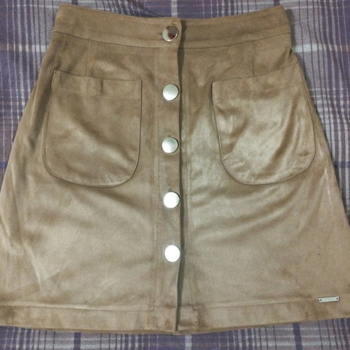 Matis mini skirt used with buttons and velvet look