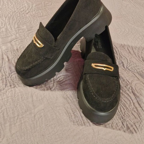 Vestante Roma women's loafers black suede size 39