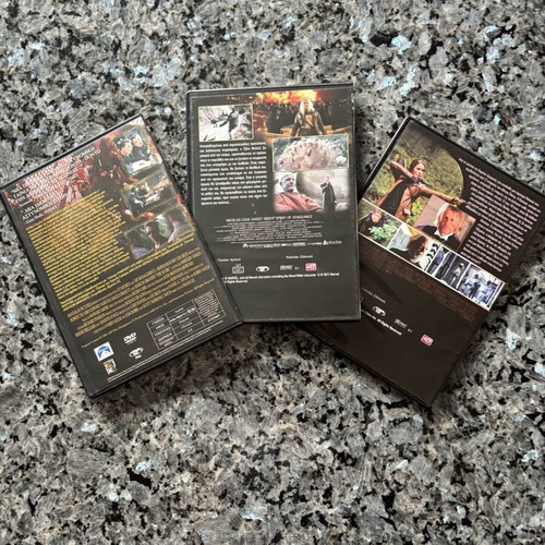 Set of 3 action and adventure DVDs like new