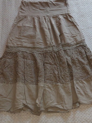 Skirt used, size S 36 8, brown, waist 34x2, length 78