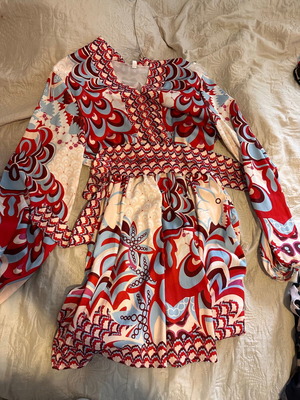 Long-sleeve dress like new, white, size S