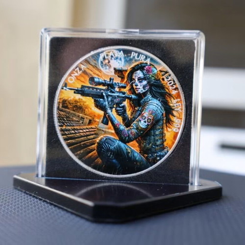 Silver coin Dia de Los Muertos Ghost sniper 2024 limited edition