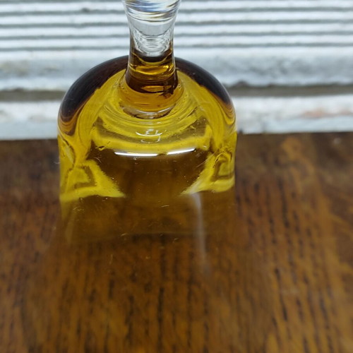 Vintage glass decorative bell amber color like new