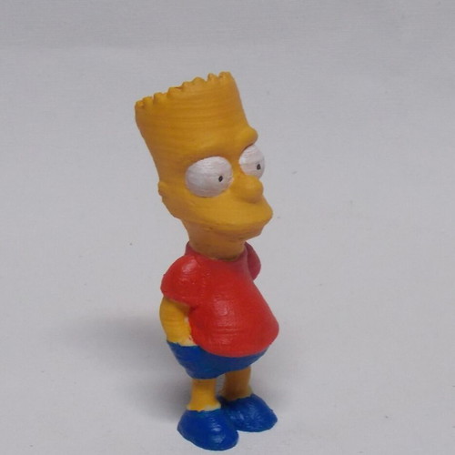 The Simpsons Bart figure like new, 3D printed and hand-painted