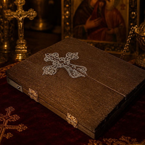 Handmade Icon of Panagia Axion Esti with Gift Box