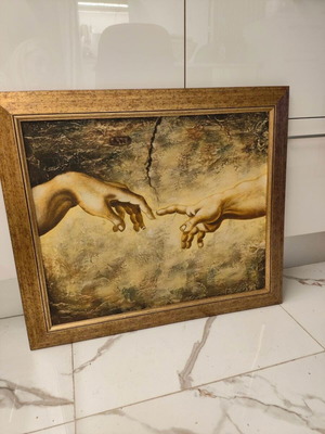 The Hand of God painting like new with expensive frame