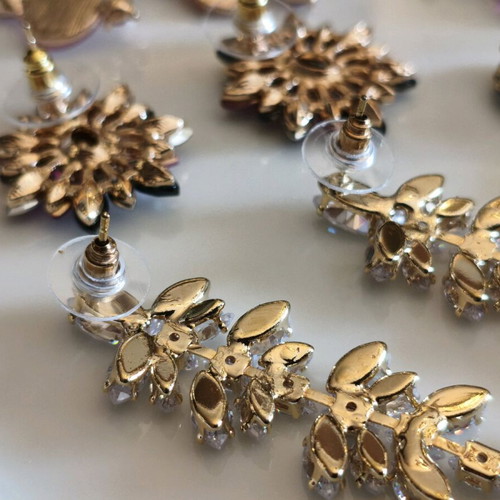 Statement earrings bundle new from gold-plated brass