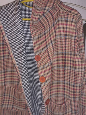 Дълга каре жилетка с качулка като нова