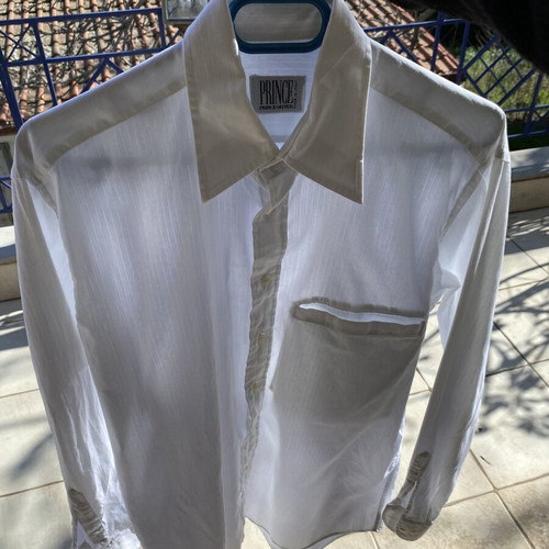 Prince Oliver men's shirt, white, cotton, size L