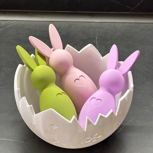 Easter egg-shaped bowl basket new