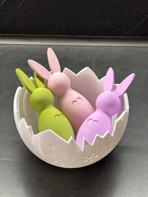 Easter egg-shaped bowl basket new