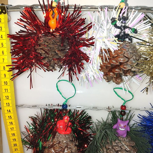 Pinecone Christmas ornaments new, set of 12, natural decoration