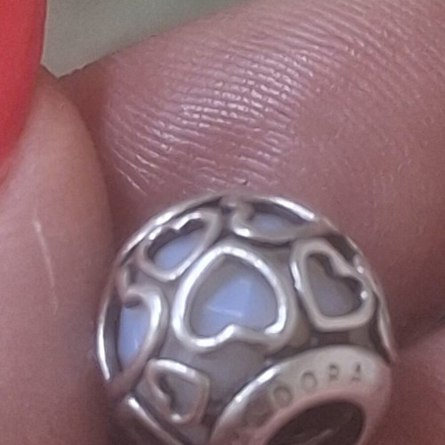 Pandora Charm Open Your Heart with Lilac Crystal, like new