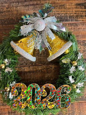 Christmas decorative wreath 2026 28 cm new