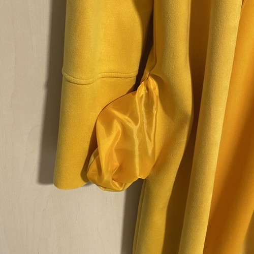 Zara yellow castor-effect coat, new