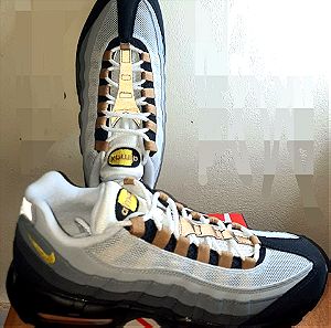 Nike Air Max 95 Ανδρικά Chunky Sneakers White /  Yellow Strike - Wolf Grey   N42