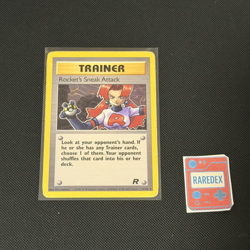 Rocket’s Sneak Attack 72/82 Pokémon TCG Team Rocket Trainer card