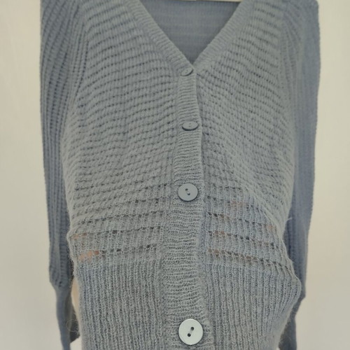 Gina knitted cardigan like new, small medium, blue purple